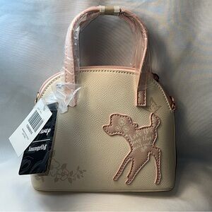 Loungefly Disney Cream and Pink Bambi Bag NEW